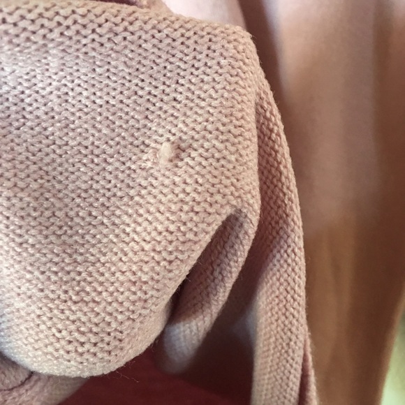 Wayf Pink Lola Puff Sleeve Sweater Mock Neck Dress - Picture 14 of 14